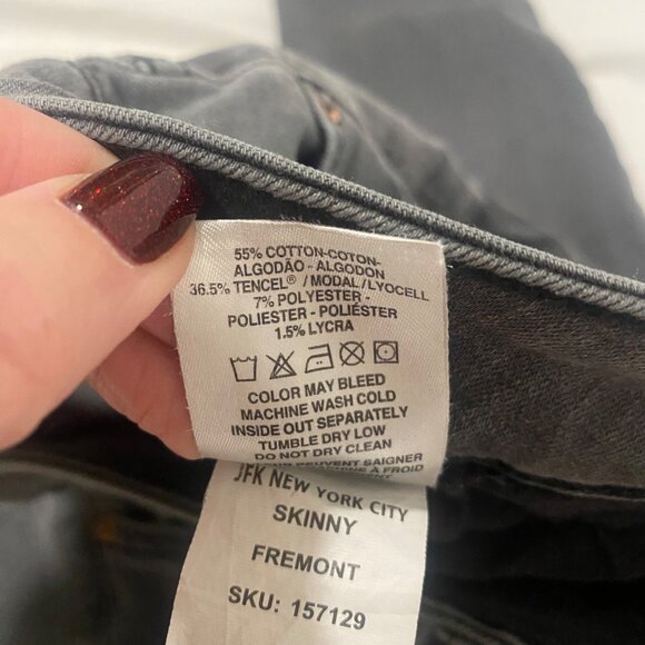 Warp + Weft JFK Skinny Gray Jeans Size 31 x 29 - Picture 6 of 9